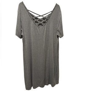 Rayon/Spandex Crisscross T-Shirt Dress/Tunic